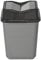URBNLIVING 10L/20L/30L/50L Plastic Waste Management Recycling Bin Trash Can Dustbin with Butterfly Lid for Office, Kitchen and Bathroom (20L Black/Grey)