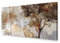 B&D XXL - Akustikbild Wald 120x60 cm Bilder Akustikschaum Hochleistungsschallabsorber Schallschutz Leinwand 1 tlg Wandbild Raumakustik Schalldämmung - Bäume Natur c-C-10012-b-a