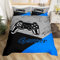 Jeux pour garçons Housse de Couette Jeux vidéo pour Adolescents literie Gaming pour Enfants Parure de Lit 220x240 Jeux Literie de Jeu Ensemble de décoration Gamer 3 taies d'oreiller Bleu Noir Gris