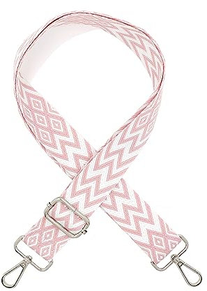 Bandoulière réglable pour Sacs Largeur 3.8cm, bandoulière pour Sacs 80-141cm, bandoulière réglable en Longueur pour Sacs à bandoulière et Sacs à Main (Rose)