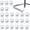 32 Pcs Silicone Chair Tube Clamp Chair Leg Caps Glides U Shaped Tube Sleeve Tube Clamp Floor Protectors Plastic for Foot Covers on Most Furniture (25mm,White)