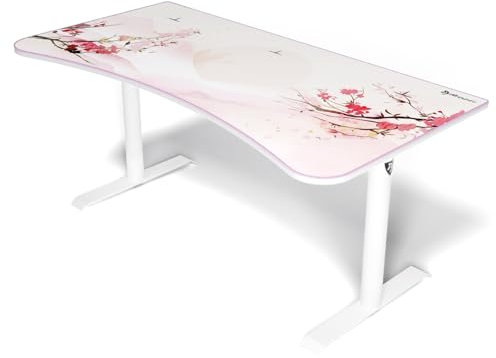 Arozzi Arena Jeu et de Bureau, Microfibre de Bois d'ingénierie métallique, Sakura, 32 D x 63 W x 29 H