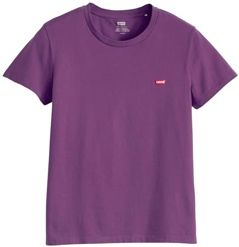 Levi's Women's The Perfect Tee- Chesthit Logo T-Shirt, Plum Perfect, XXS