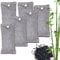 MEGAROOM Bamboo Air Purifying Bags (6x50g) - Natural Air Fresheners - Activated Charcoal Odour Absorber - Activated Charcoal Bag - Natural Car Air Freshener, Shoe Deodoriser, Home, Pet, Closet Odour