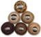 UMC STAG 6 Knäuel Premium Perl-Baumwoll-Stickgarn, Größe 8, 100 % ägyptische Baumwolle, Häkelgarn, Kreuzstich, Stickgarn, Oeko TEX zertifiziert, 10 g pro Knäuel (Brauntöne)