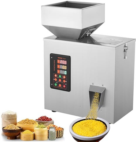 VEVOR Machine de remplissage de poudre, 1-100 g, machine de remplissage auto intelligente pesée particules, distributeur remplissage pour graines de thé, grains, poudre, farine, haricots, paillettes