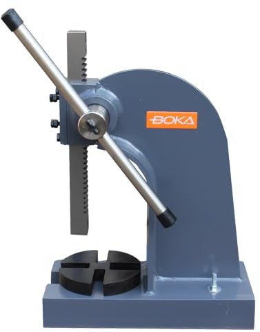 GEMTO Drehdornpresse AP-3, 3 Tonnen, 280 mm Höhe | Zahnstangenpresse, 4-fach verstellbare Grundplatte, Gusseisen, Hochleistungs-Dornpresse