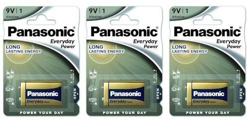 PANASONIC Lot de 3 Blisters de 1 Pile Alcaline Everyday Power Silver Cube 6LF22-9V