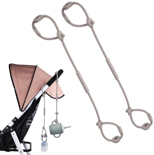 Wpsagek 2er-Pack Spielzeuggurte für Babys, Babyspielzeug-Schnullergurte, verstellbare Silikon-Schnuller- und Beißringgurte für Kinderwagen-Hochstuhl