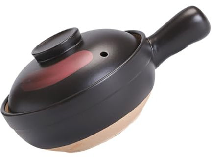 AUTSUPPL Casserole Pottery Clay Stew Pot Soup Cooking Pot Casserole Rice Handle for Home Cooking Lid Kitchen Stew Household Use for Making Soup and in Kitchen