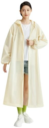 YIMAIWLX Regenponcho Erwachsener Langer Regenmantel Wiederverwendbarer wasserdichte Regenmantel Winddicht Eva Regenmantel Kordel String Für Outdoor -Reise -Notfall