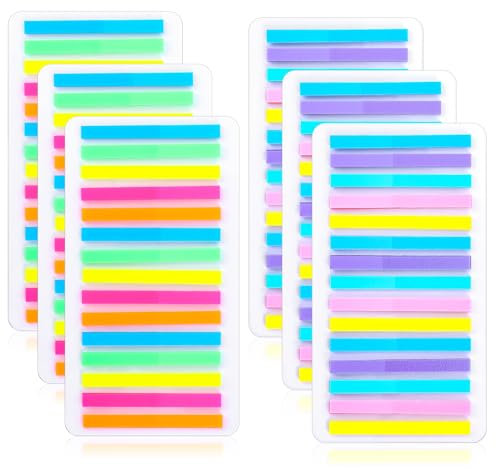 1800 Stück Haftstreifen Pastell Lang Kleine Textmarkerstreifen Seiten Tabs Klebemarkierungen Haftstreifen Pastell long Highlight Stripes Clear Sticky Notes Beschreibbar Tabs Für Büro Schule Zuhause
