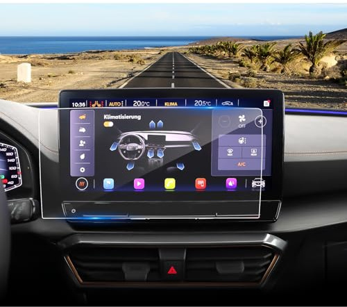 Coleya Navigation Displayschutzfolie Kompatibel mit Cupra Formentor 2021-2023/Cupra Leon 2020-2022/Seat Leon MK4 2020-2026, Gehärtetes Glas Schutzfolie, GPS Displayschutzfolie (10 Zoll)