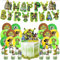 OZXVXZO 32 Stück Shrrek Deko Geburtstag, Shrrek Luftballons Geburtstag Für Kinder, Happy Birthday Banner, Cupcake Topper, Cake Topper, Geburtstag Party Zubehör