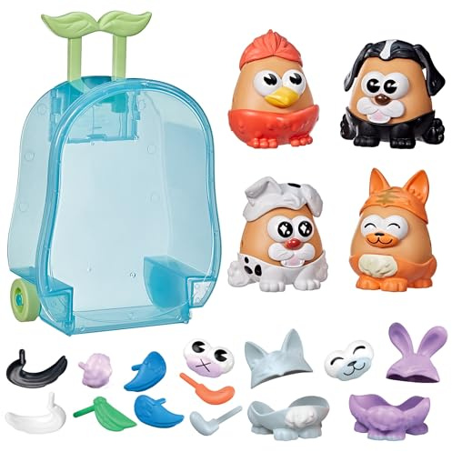 Potato Head Pet-Tato Tots, Pet-Themed Set with 31 Parts and Pieces Plus Rolling Carry Case, Easter Gift for Kids, Toddler and Preschool Toys for Girls and Boys 2 and Up (Amazon Exclusive)