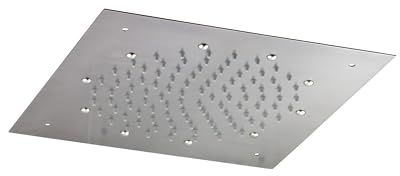 Pollini Acqua Design - Soffione Doccia da Incasso a soffitto 30 x 30 cm in Colore Nichel Spazzolato Marte SD4960303NS - RUB12269 - Nichel Satinato