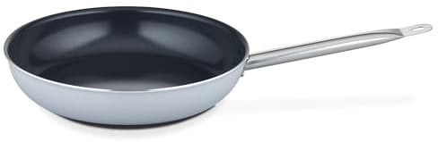 GSW Padella Gastro Basic, padella rivestita antigraffio e a risparmio energetico con induzione, in alluminio, con rivestimento antiaderente VITAFLON®, 36 cm, colore: argento