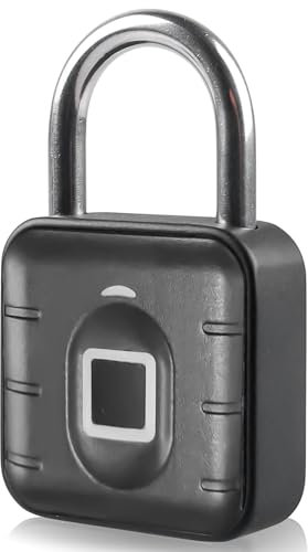 Vorhängeschloss Fingerabdruck, USB-Aufladung Mehrbenutzer Schlüsselloses Schloss, Wetterfest Schloss mit Fingerabdruck Smart Vorhängeschlöss für Lagerhäuser Spind Fitnessstudio Gepäck