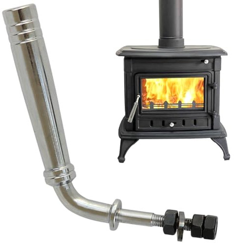 Veesper L-förmige Kamin-Türgriffe, Glatte stabile Ersatzgriffe für Holzofen, Gaskamin und Metalltür |.Hitzebeständiger Griff