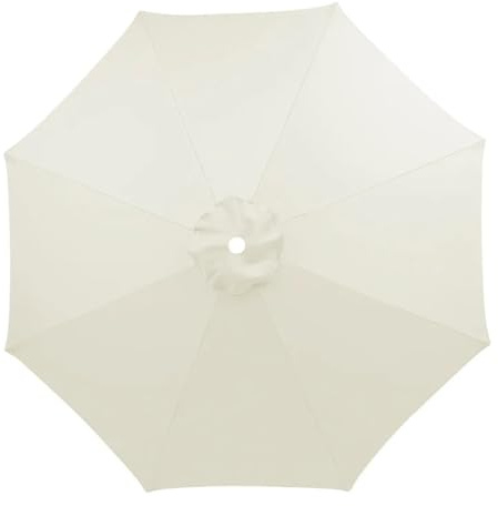 PSNKLMM Toile de Protection Solaire 4 m 8 Baleines for Parasol d'extérieur, Toile de Remplacement imperméable(Color02)