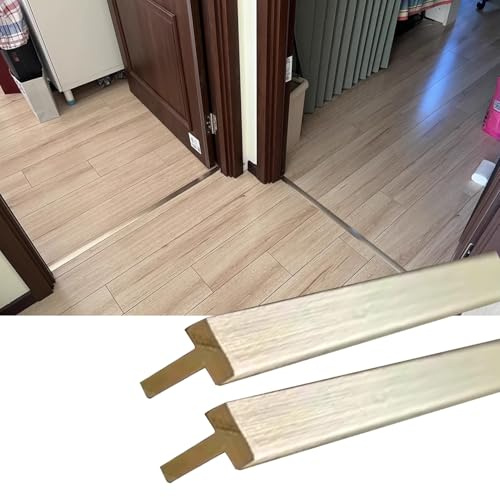 Door Threshold Strip and Ramp, Entry Transition Divider for Hardwood and Tiles, Indoor & Outdoor Use