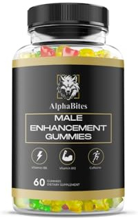 AlphaBites, Nahrungsergänzungsmittel mit Vitaminen und Koffein, 60 Gummibärchen