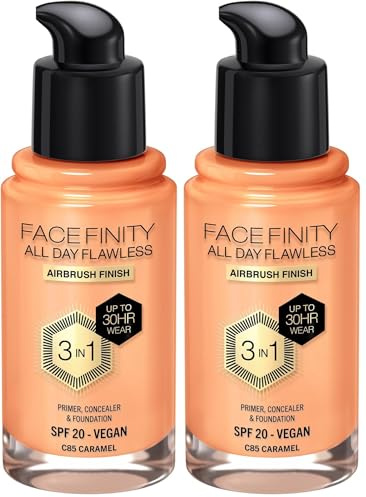 Max Factor Facefinity All Day Flawless Make-up, Fb.85 (Packung mit 2)