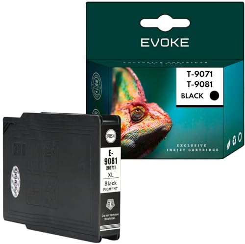 EVOKE 9071 Tinte kompatibel zu Epson WF6090DW WF6090DTWC WF6590DWF WF6590DTWFC Schwarz (Black) 5000 Seiten 120 ml
