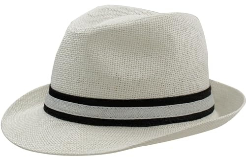 Cappello Paglia Uomo Donna Fedora Borsalino Trilby Berretto Panama Estate Spiaggia ala Corta Moda Unisex