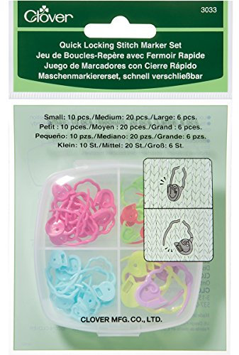 CLOVER CL3033 Schnellverschluss-Markierungs-Set, Plastische, Mehrfarbig, 7.5 x 7.5 x 2.5 cm