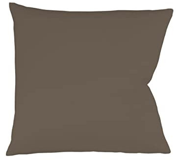 Fleuresse Colours Kissenbezug, Mako Satin, Espresso, 24.6 x 18.2 x 1.2 cm