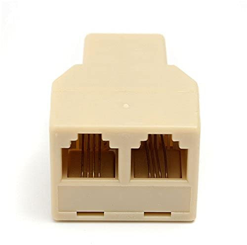 Tutoy 10 PCs 1 à 2 Femelle câble téléphonique RJ11 Jack Line Y connecteur Adaptateur