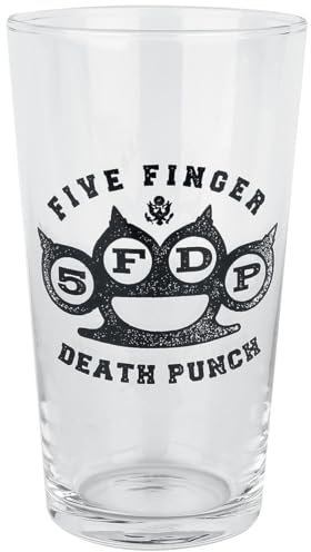 Five Finger Death Punch Knuckle Logo Unisex Pint-Glas klar