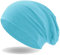 Hatstar® Klassische Slouch Long Beanie Mütze | leicht und weich | für Damen und Herren | Übergangsmütze für Frühling und Sommer (Hellblau)