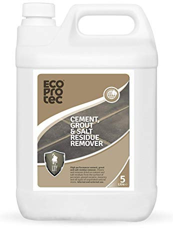 ECOPROTEC Cement, Grout & Salt Residue Remover for Tile & Stone | Rapid Action Concentrated Cleaner (5 Litre)