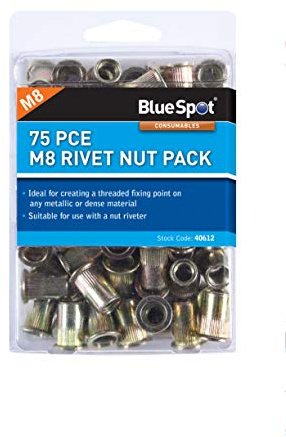 BlueSpot 40612 45PCE M10 Rivet Nut Pack