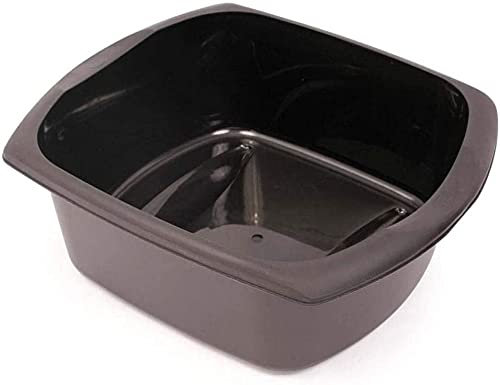 Galleries Plastic Large Washing Up Bowl Rectangular Kitchen Basin Sink 9.5 Litre (Soft Black)