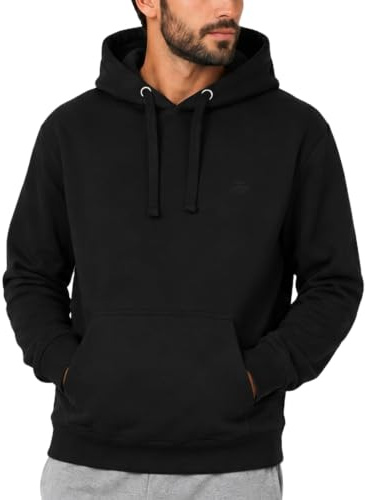Iron Mountain Men's Fleece Pullover Hoodie Cotton Blend, Black, 4XL | Anti-Pill, Brushed Fleece, Breathable Fabric, Drawstring Hood, Kangaroo Pocket, Casual & Workwear, Outdoor, Lightweight, Warm
