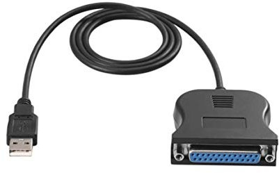 Usb To Printer Db25 25-Pin Parallel Port Cable Adapter - Black Bi-directional Parallel Interface Communication USB to 25 Pin DB25 Parallel Printer Cable Adapter Cord Converter