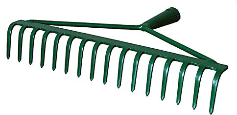 Rechen 16 Zinken 41 cm Rasenrechen Heurechen Harke K_20