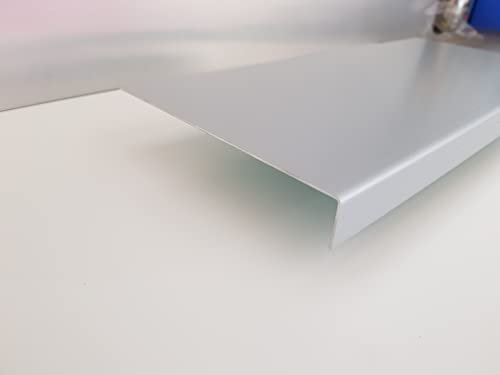 Bandeau de Rive Alu Gris Ral 9006 - épaisseur 1 mm - 16 tailles -Retour 2.5 cm x (Hauteur 8 cm)