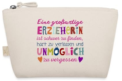 Spreadshirt Großartige Erzieherin Danke Geschenk Täschchen, One size, Natur