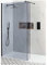 Milano Nero-Luna - Black Recessed Frameless Wet Room Shower Enclosure with Smoked Glass Screen, Hinged Return Panel and White Slate Effect Tray - 1800mm x 900mm