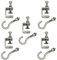 WANLIAN C-Zwingen, Balkenklemme Aus Edelstahl, C-Klemme; Mit Edelstahlhaken, Tischzwinge Schraubklemme, Silber, 45 Kg Statischer Schwerkraft Standhalten Können (5 Stück)