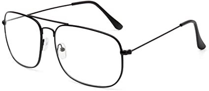 Kelens Metallrahmen Retro Brille Ohne Sehstärke Computerbrille Klassische Vintage Klare Linse Brille Dekobrillen Aesthetic Accessoires
