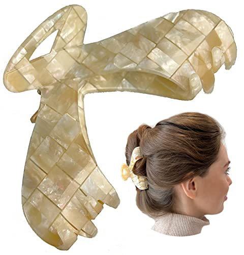 Pince Cheveux Grande Premium Résistante/Pince Cheveux Femme Originale/Attache Cheveux femme/Grosse pince Cheveux Crabe Chic/Accessoire Cheveux Tendance/Pince a Chignon Claw Clip