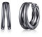PHNIBIRD Creolen Schwarz aus 925 Sterling Silber Ohrringe Creolen Unisex Schwarz Ohrringe für Herren Damen Durchmesser 15mm Klein Tägliches Tragen