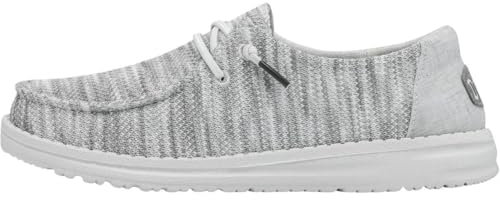 HEYDUDE Wendy Sox Damen - Slip on Flache Schuhe - Mokassin Stil, Glacier Grey, 36