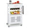 KLARSTEIN Carrello Cucina, Mobiletto Salvaspazio Portavivande con Ruote e Cassetti, Carrellino Porta Microonde e Frutta