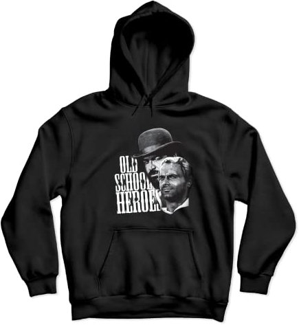 Terence Hill Bud Spencer Hoodie - Old School Heroes (schwarz) (XXL)